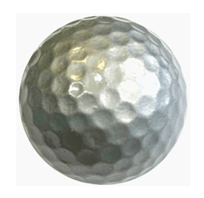 blank metallic silver colored personalized golf ball