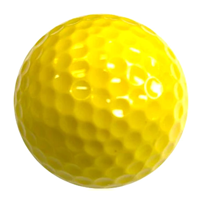 blank sunny yellow colored golf balls