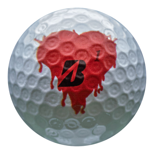 Refurbished Bridgestone Tour B RX Bleeding Hearts Golf Balls