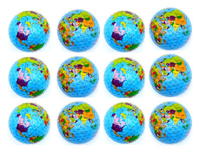 New Novelty Globe Golf Balls