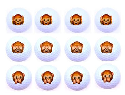 3 Funny Monkeys Golf Balls - ReNew Golf Balls